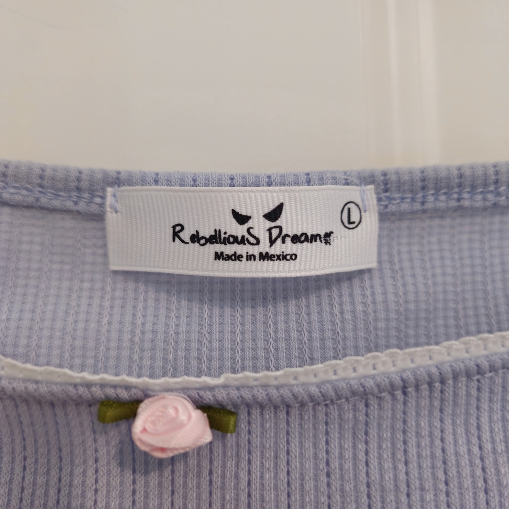Rebellious Dreamer Lavender Top with Pink Accent